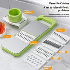5 in 1 Slicer for Kitchen, Vegetable Slicer Multi Blade Potato Chip, Veggie shredder, Vegetable Cutter,Shredder and peeler For Small Job In Kitchen (Green)